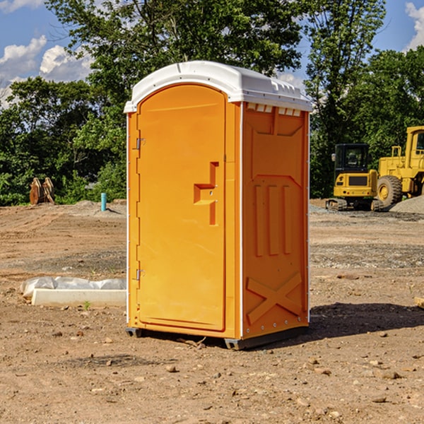 how often are the porta potties cleaned and serviced during a rental period in Mountainville